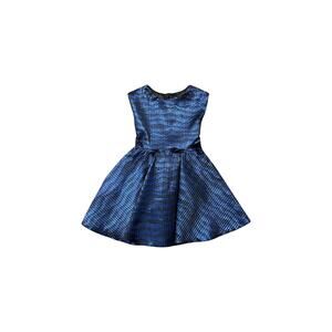 NEW DOLLS & DIVAS COUTURE girls jacquard cap sleeve party dress in royal blue